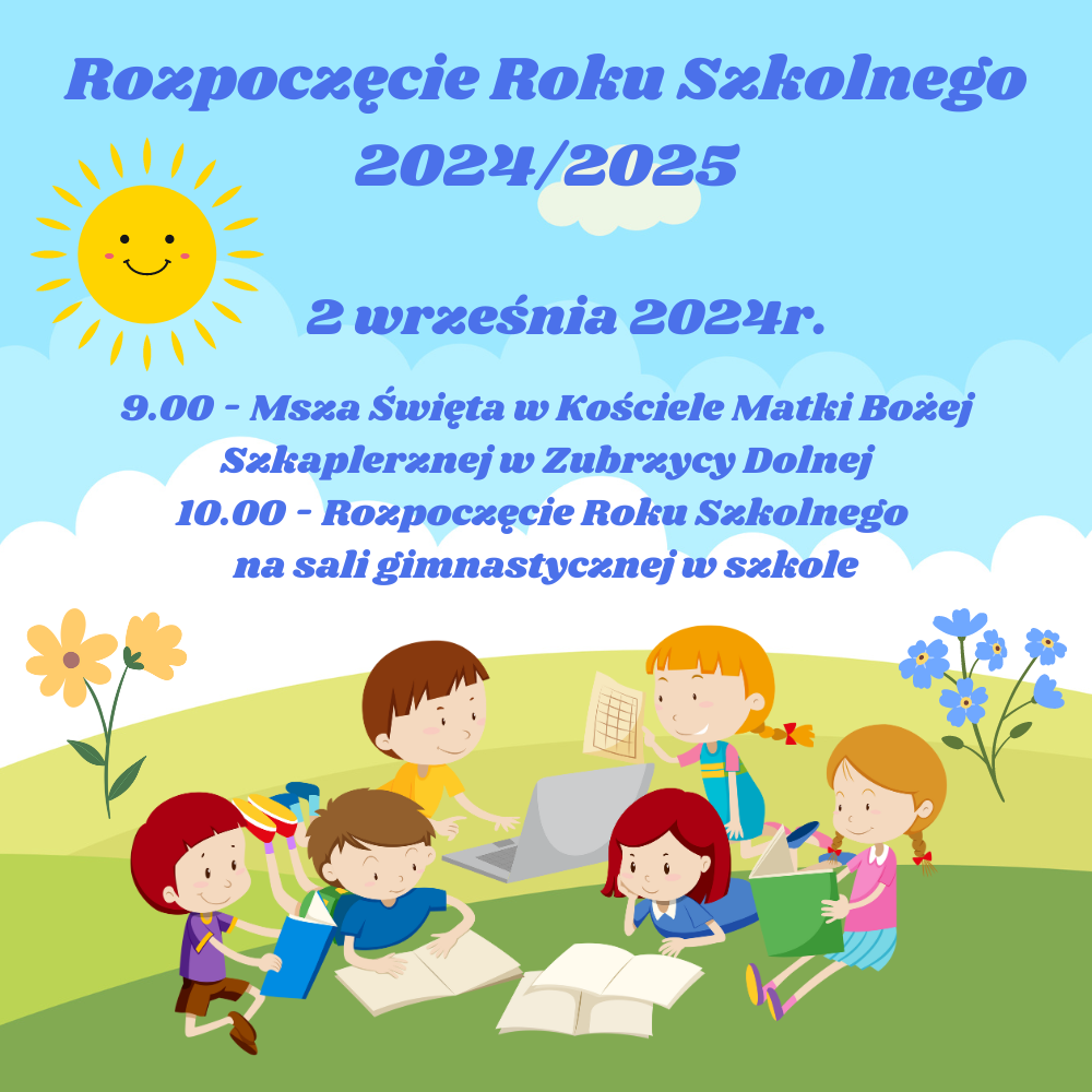 plakat na rozpoczęcie roku szkolnego 2024/2025